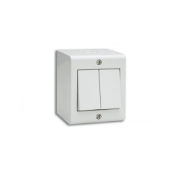 BOITE APPARENTE 2 MODULES S45 BLANC|sfh|5e74c132f0da|