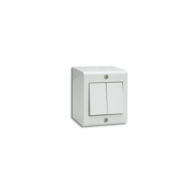 BOITE APPARENTE 2 MODULES S45 BLANC|sfh|5e74c132f0da|