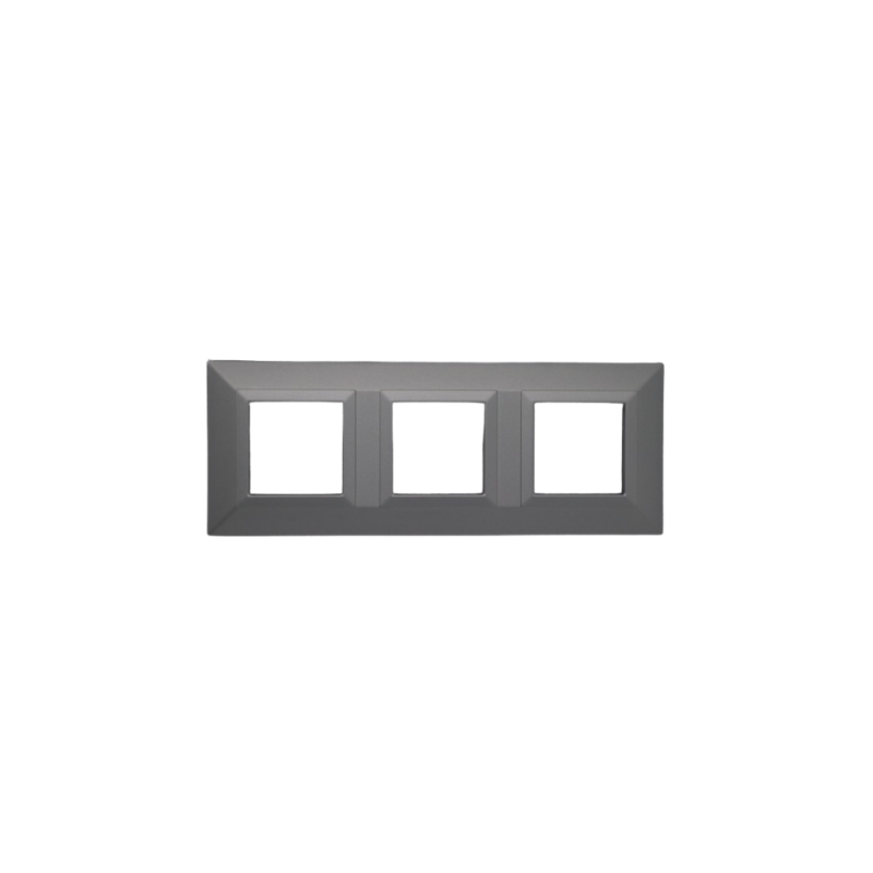 PLAQUE CUBICA 44 CARRÉE GRIS 2+2+2 MODULES|sfh|40c75a233212|