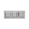 PLAQUE CUBICA 44 CARRÉE BLANC AVEC CADRE CHROMÉ 2+2+2 MODULES|sfh|902a950a3d2e|