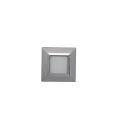 PLAQUE CUBICA 44 CARRÉE GRIS AVEC CADRE CHROMÉ 2 MODULES|sfh|bce11daa7caa|