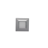 PLAQUE CUBICA 44 CARRÉE GRIS AVEC CADRE CHROMÉ 2 MODULES|sfh|6080c40ddc33|