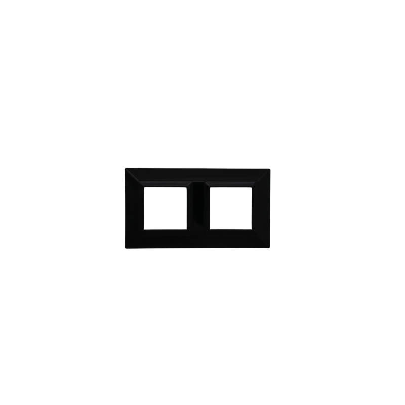 PLAQUE CUBICA 44 CARRÉE NOIR 2+2 MODULES|sfh|75a7b3e36f1b|