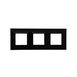 PLAQUE CUBICA 44 CARRÉE NOIR 2+2+2 MODULES|sfh|86fd71170c04|