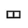 PLAQUE CUBICA 44 CARRÉE NOIR AVEC CADRE CHROMÉ 2+2 MODULES|sfh|85c752055e45|
