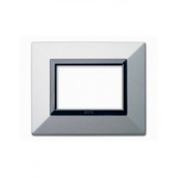 PLAQUE ZAMA 44 RECTANGULAIRE ARGENT OPAQUE 3 MODULES|sfh|261674b943e7|