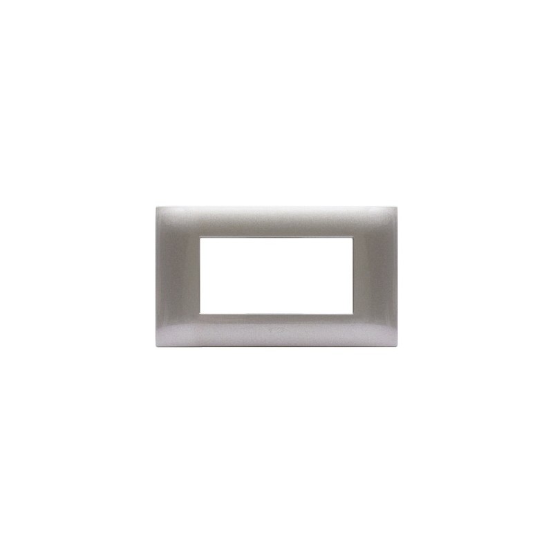 PLAQUE YOUNG 44 RECTANGULAIRE GRIS MÉTALLISÉ 4 MODULES|sfh|0ea64f8e7738|