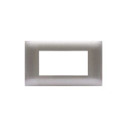 PLAQUE YOUNG 44 RECTANGULAIRE GRIS MÉTALLISÉ 4 MODULES|sfh|52212c284f44|