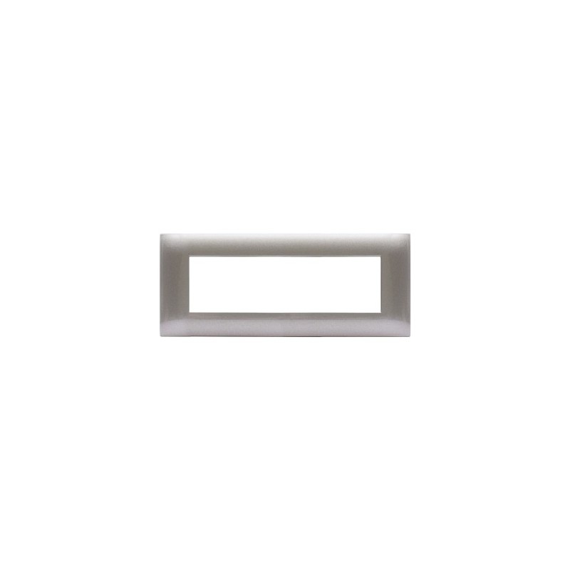 PLAQUE YOUNG 44 RECTANGULAIRE GRIS MÉTALLISÉ 7 MODULES|sfh|78e37b62b7c3|