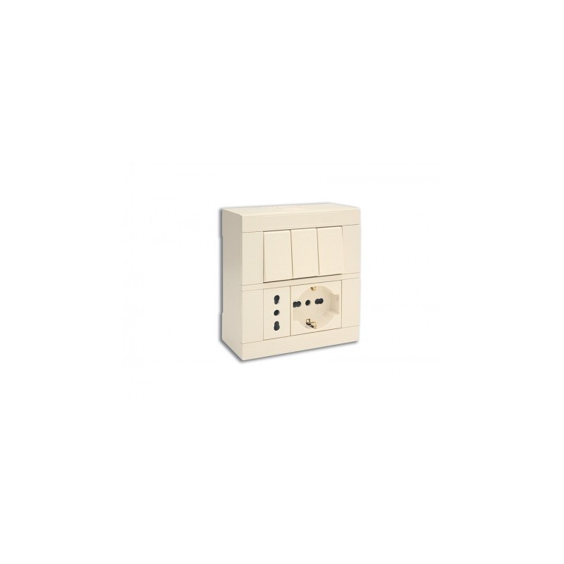 BOITE APPARENTE 3+3 MODULES S45 IVOIRE|sfh|4f4f0f4ae5c2|