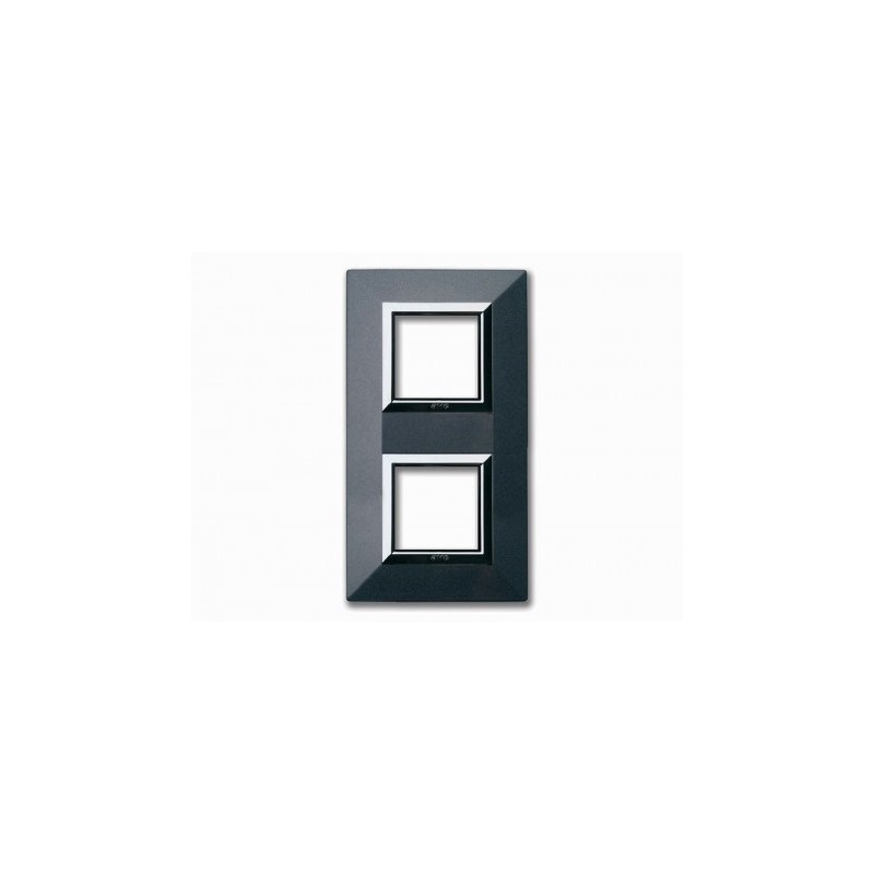 PLAQUE ZAMA 44 CARREE GRIS FONCE METALLISE 2+2 MODULES|sfh|4b20db6d3bf6|