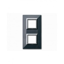 PLAQUE ZAMA 44 CARREE GRIS FONCE METALLISE 2+2 MODULES|sfh|bee7d77c359f|