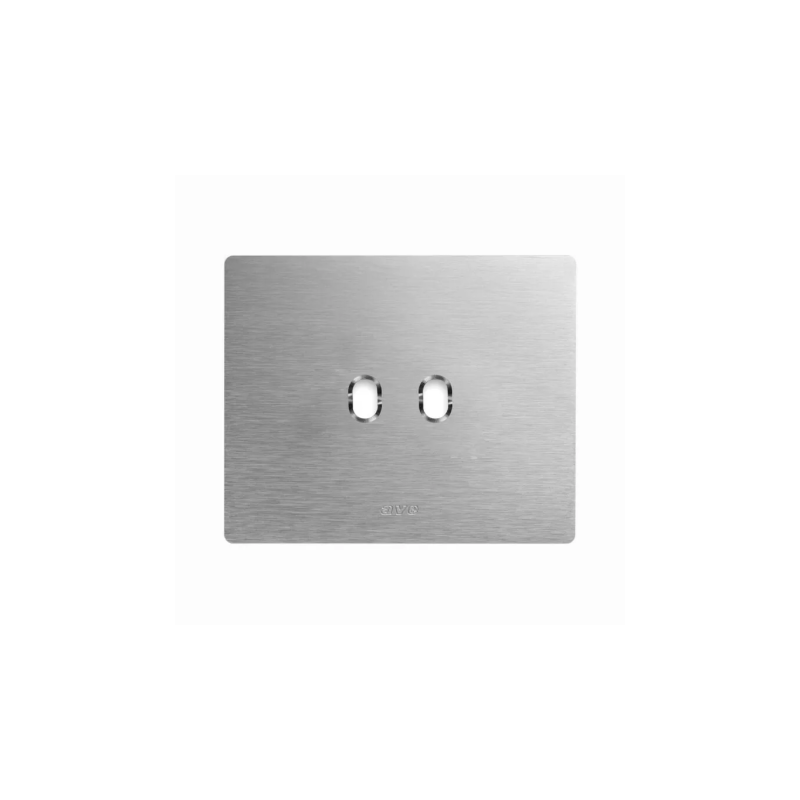 PLAQUE NEW STYLE 44 RECTANGULAIRE ALUMUNIUM NATUREL BROSSÉ 3 MODULES 2 COMMANDES|sfh|f06bbfaff3a7|