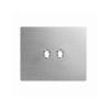 PLAQUE NEW STYLE 44 RECTANGULAIRE ALUMUNIUM NATUREL BROSSÉ 3 MODULES 2 COMMANDES|sfh|f06bbfaff3a7|