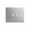 PLAQUE NEW STYLE 44 RECTANGULAIRE ALUMUNIUM NATUREL BROSSÉ 3 MODULES 2 COMMANDES|sfh|060bcd336a03|