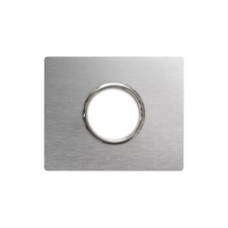 PLAQUE NEW STYLE 44 RECTANGULAIRE ALUMUNIUM NATUREL BROSSÉ 3 MODULES POUR 1 PRISE DE COURANT|sfh|4af5a857955e|