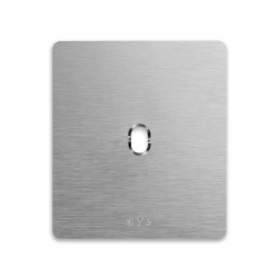 PLAQUE NEW STYLE 44 CARREE ALUMUNIUM NATUREL BROSSÉ 2 MODULES 1 COMMANDE|sfh|d01fd62390b6|