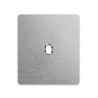 PLAQUE NEW STYLE 44 CARREE ALUMUNIUM NATUREL BROSSÉ 2 MODULES 1 COMMANDE|sfh|d01fd62390b6|