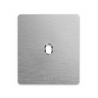 PLAQUE NEW STYLE 44 CARREE ALUMUNIUM NATUREL BROSSÉ 2 MODULES 1 COMMANDE|sfh|99b3eaa04526|