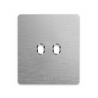 PLAQUE NEW STYLE 44 CARREE ALUMUNIUM NATUREL BROSSÉ 2 MODULES 1 COMMANDE|sfh|b9d6f8c266db|