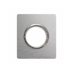 PLAQUE NEW STYLE 44 RECTANGULAIRE ALUMUNIUM NATUREL BROSSÉ 2 MODULES POUR 1 PRISE DE COURANT|sfh|2763cee36ae6|