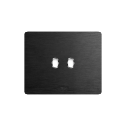 PLAQUE NEW STYLE 44 RECTANGULAIRE ALUMUNIUM ANTHRACITE BROSSÉ 3 MODULES 2 COMMANDES|sfh|b94a97383eac|