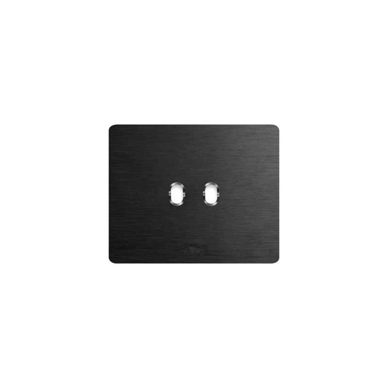 PLAQUE NEW STYLE 44 RECTANGULAIRE ALUMUNIUM ANTHRACITE BROSSÉ 3 MODULES 2 COMMANDES|sfh|b94a97383eac|
