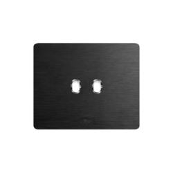 PLAQUE NEW STYLE 44 RECTANGULAIRE ALUMUNIUM ANTHRACITE BROSSÉ 3 MODULES 2 COMMANDES|sfh|b5e88874403c|