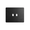 PLAQUE NEW STYLE 44 RECTANGULAIRE ALUMUNIUM ANTHRACITE BROSSÉ 3 MODULES 2 COMMANDES|sfh|b5e88874403c|