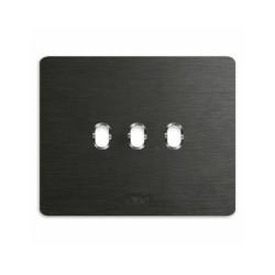 PLAQUE NEW STYLE 44 RECTANGULAIRE ALUMUNIUM ANTHRACITE BROSSÉ 3 MODULES 3 COMMANDES|sfh|b5322c9d18d4|