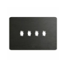 PLAQUE NEW STYLE 44 RECTANGULAIRE ALUMUNIUM ANTHRACITE BROSSÉ 4 MODULES 4 COMMANDES|sfh|f613daecc5bf|