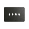 PLAQUE NEW STYLE 44 RECTANGULAIRE ALUMUNIUM ANTHRACITE BROSSÉ 4 MODULES 4 COMMANDES|sfh|834d63b87bca|