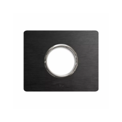PLAQUE NEW STYLE 44 RECTANGULAIRE ALUMUNIUM ANTHRACITE BROSSÉ 3 MODULES POUR 1 PRISE DE COURANT|sfh|90b2a939b276|