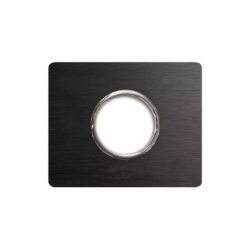 PLAQUE NEW STYLE 44 RECTANGULAIRE ALUMUNIUM ANTHRACITE BROSSÉ 3 MODULES POUR 1 PRISE DE COURANT|sfh|d1ab5107a707|