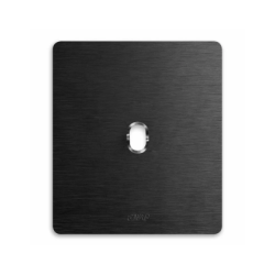 PLAQUE NEW STYLE 44 CARREE ALUMUNIUM ANTHRACITE BROSSÉ 2 MODULES 1 COMMANDE|sfh|e2d743ed9709|