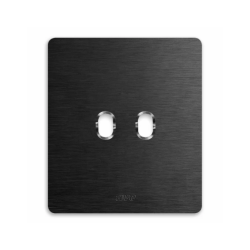 PLAQUE NEW STYLE 44 CARREE ALUMUNIUM ANTHRACITEBROSSÉ 2 MODULES 1 COMMANDE|sfh|49bdf8e9c844|
