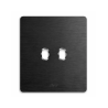 PLAQUE NEW STYLE 44 CARREE ALUMUNIUM ANTHRACITEBROSSÉ 2 MODULES 1 COMMANDE|sfh|49bdf8e9c844|