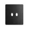PLAQUE NEW STYLE 44 CARREE ALUMUNIUM ANTHRACITEBROSSÉ 2 MODULES 1 COMMANDE|sfh|ce8057137cb3|