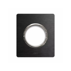 PLAQUE NEW STYLE 44 RECTANGULAIRE ALUMUNIUM ANTHRACITE BROSSÉ 2 MODULES POUR 1 PRISE DE COURANT|sfh|f7083893a8fe|