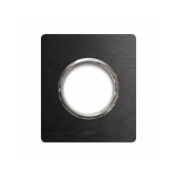 PLAQUE NEW STYLE 44 RECTANGULAIRE ALUMUNIUM ANTHRACITE BROSSÉ 2 MODULES POUR 1 PRISE DE COURANT|sfh|9fe49ece7fc1|