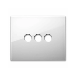 PLAQUE NEW STYLE 44 RECTANGULAIRE VERRE BLANC 3 MODULES 3 COMMANDES|sfh|581dcf3c28d9|