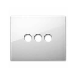 PLAQUE NEW STYLE 44 RECTANGULAIRE VERRE BLANC 3 MODULES 3 COMMANDES|sfh|88ece045f375|