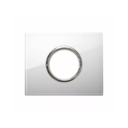 PLAQUE NEW STYLE 44 RECTANGULAIRE VERRE BLANC 3 MODULES POUR 1 PRISE DE COURANT|sfh|96488b5d2d8d|
