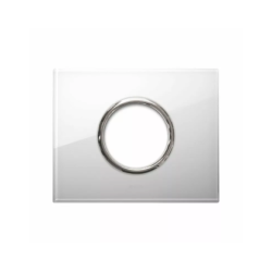 PLAQUE NEW STYLE 44 RECTANGULAIRE VERRE BLANC 3 MODULES POUR 1 PRISE DE COURANT|sfh|d981a493a404|