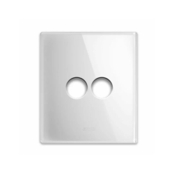 PLAQUE NEW STYLE 44 CARREE VERRE BLANC 2 MODULES 1 COMMANDE|sfh|e4376f188dde|