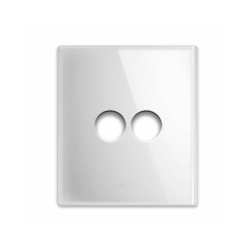 PLAQUE NEW STYLE 44 CARREE VERRE BLANC 2 MODULES 1 COMMANDE|sfh|0836b9560301|