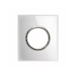 PLAQUE NEW STYLE 44 RECTANGULAIRE VERRE BLANC 2 MODULES POUR 1 PRISE DE COURANT|sfh|403f00d7fe6a|