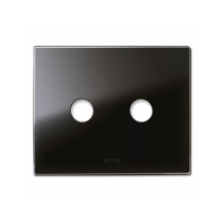 PLAQUE NEW STYLE 44 RECTANGULAIRE VERRE NOIR 3 MODULES 2 COMMANDES|sfh|1975eeba15b7|