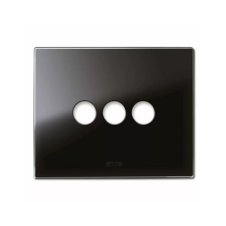 PLAQUE NEW STYLE 44 RECTANGULAIRE VERRE NOIR 3 MODULES 3 COMMANDES|sfh|8aef51ba77ad|