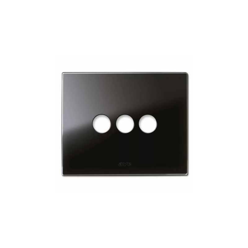 PLAQUE NEW STYLE 44 RECTANGULAIRE VERRE NOIR 3 MODULES 3 COMMANDES|sfh|8aef51ba77ad|